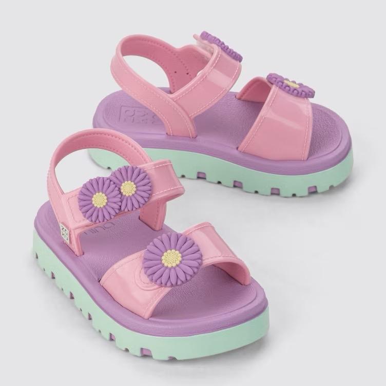 Dép nhựa thơm cao cấp Zaxynina Flower sand baby cho bé gái Pink