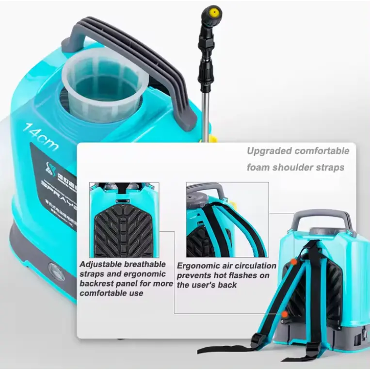 Semprotan Tanaman Elektrik dengan Kapasitas 5L - 10L dan Baterai Lithium 2600mAh - Nozzle, Aluminium, Pipa, Selang, Usb Air Sprayer 5