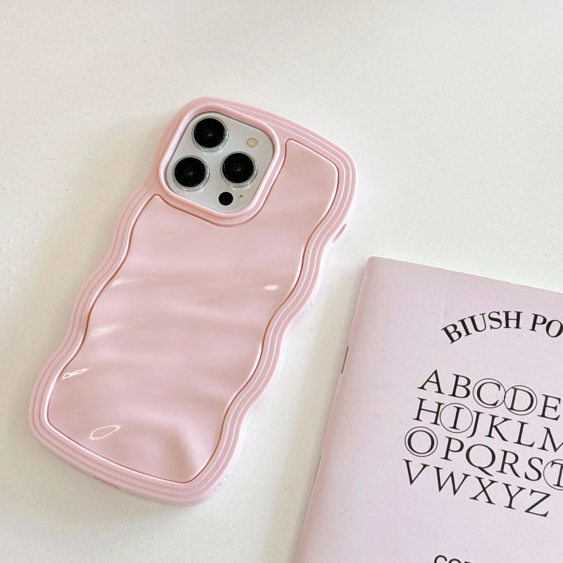 Niche pleats for Apple FOR iPhone 16promax/16pro/16/15promax/15pro/15/14/14 promax/14pro/13promax/13/13pro/12/12promax/12pro/11 wave two-in-one mobile phone case