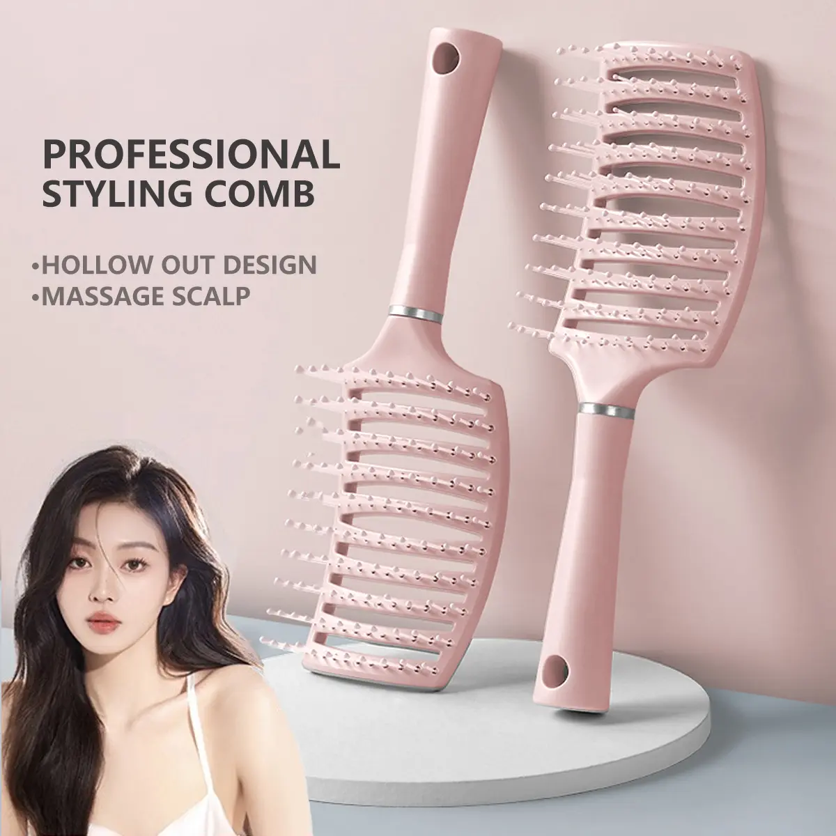 LivChic - sisir rambut anti rontok / portable / Pijat kulit kepala / Sisir profesional / Ada 3 warna