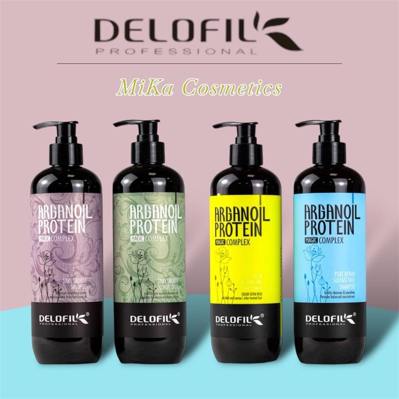 Cặp dầu gội Delofil Chính hãng 800ml Hai phân loại với hai công dụng chăm sóc tóc Delofil Silky Smooth Chống gàu dưỡng tóc Delofil Argan oil Protein Phục hồi tóc khô xơ hư tổn Hương thơm nước hoa Nữ sang trọng
