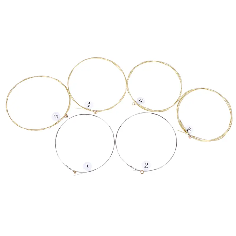 Dây Đàn Guitar Thực Hành, 1 Bộ 6 Chiếc, Làm Bằng Thép Niken, Thích Hợp Cho Guitar Acoustic 8