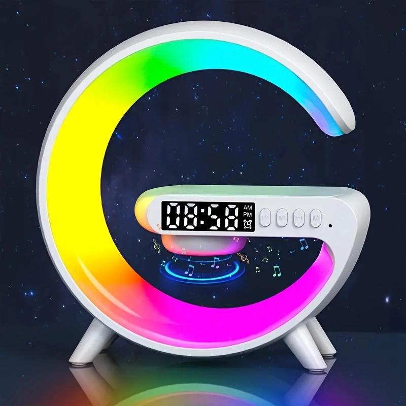 Product Introduction of Loa Bluetooth G63 Đồng hồ báo thức sạc thông minh không dây Loa Bluetooth có đèn ngủ đầy màu sắc mát mẻ 2