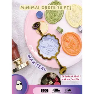 1 Pcs Seal Wax Beads Metallic - Octagon seal wax - seal wax butir - stempel undangan vintage stamp