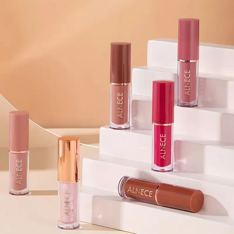 12 Buku Warna Lip Gloss Set Matte Pearlescent Non-Stick Lip Glaze Bibir Lipstick Lipstik Wanita 5