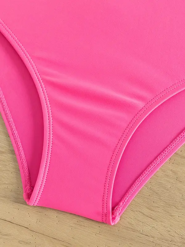 Cute Bikini Set, Casual Cartoon Print Swim Top & Swim Bottom Two-piece Swimsuit for Kids, Kids Swimwear for Beach Holiday Vacation 4