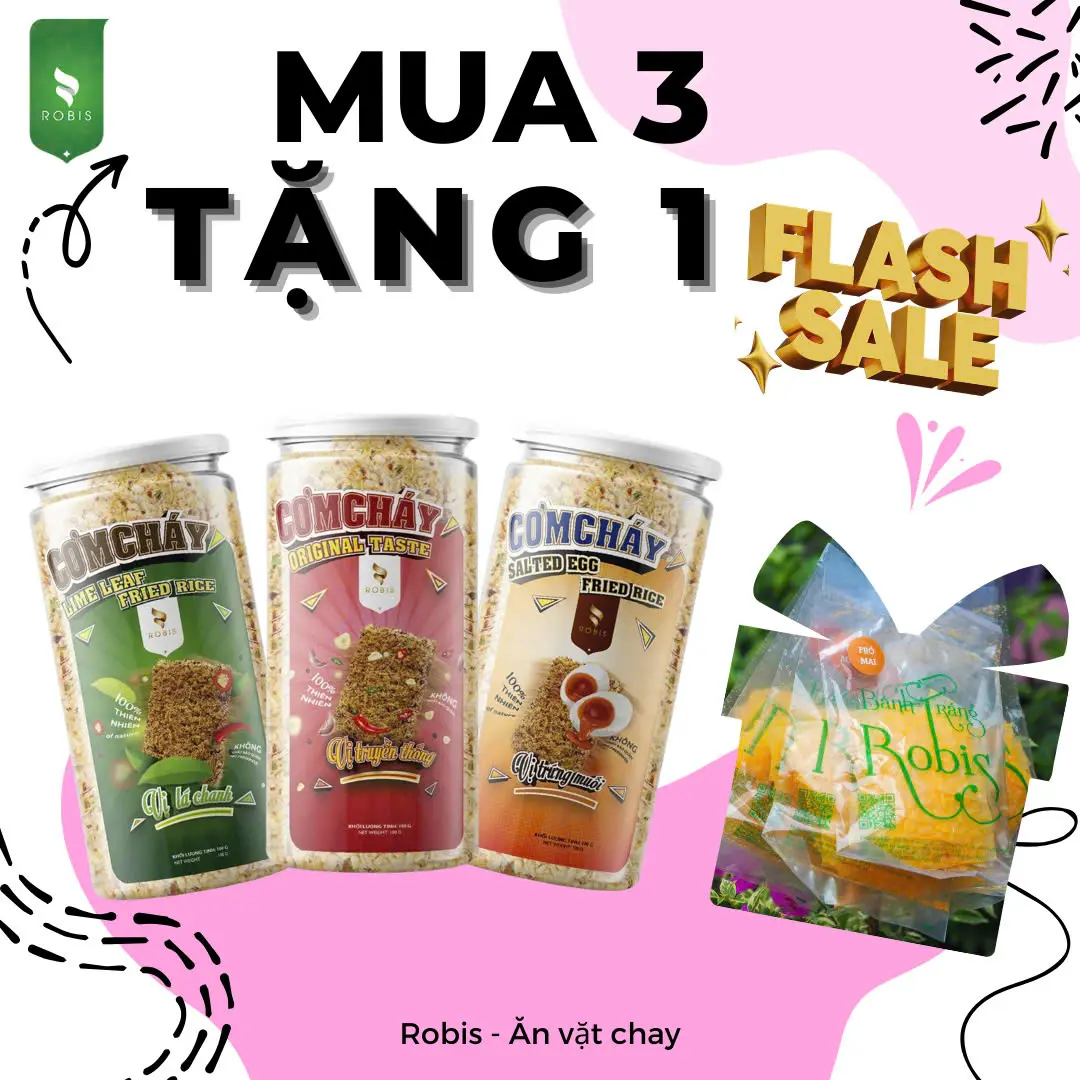 COMBO “MUA 3 TẶNG 1” – CƠM CHÁY GIÒN RỤM, CÀNG ĂN CÀNG MÊ!