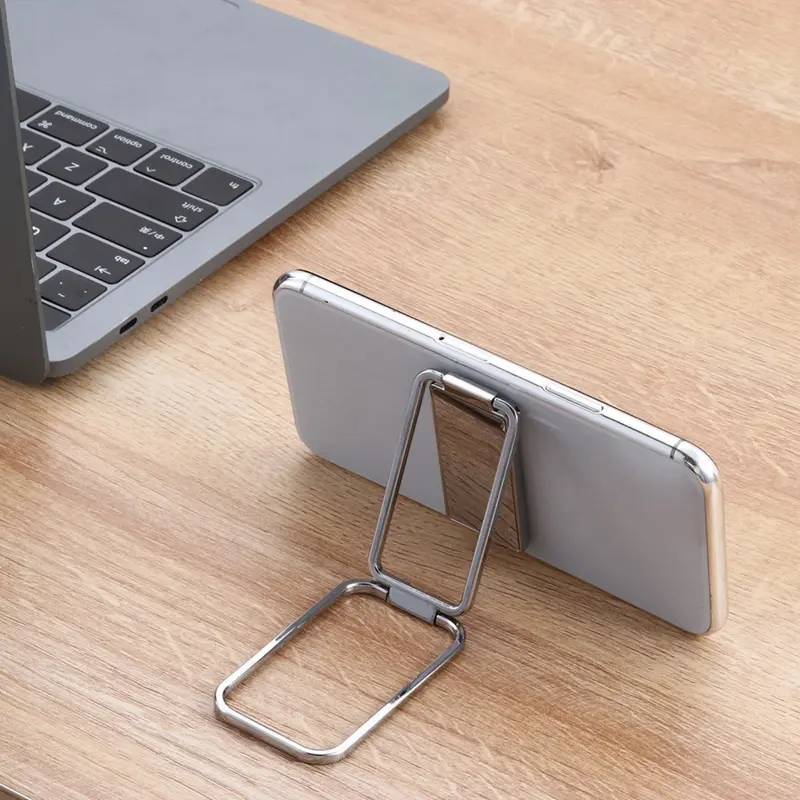 Thin and Foldable Finger Phone Holder Mount Stand Adjustable Multi-Angle 360 Rotation, Metal for Deskdsa 2