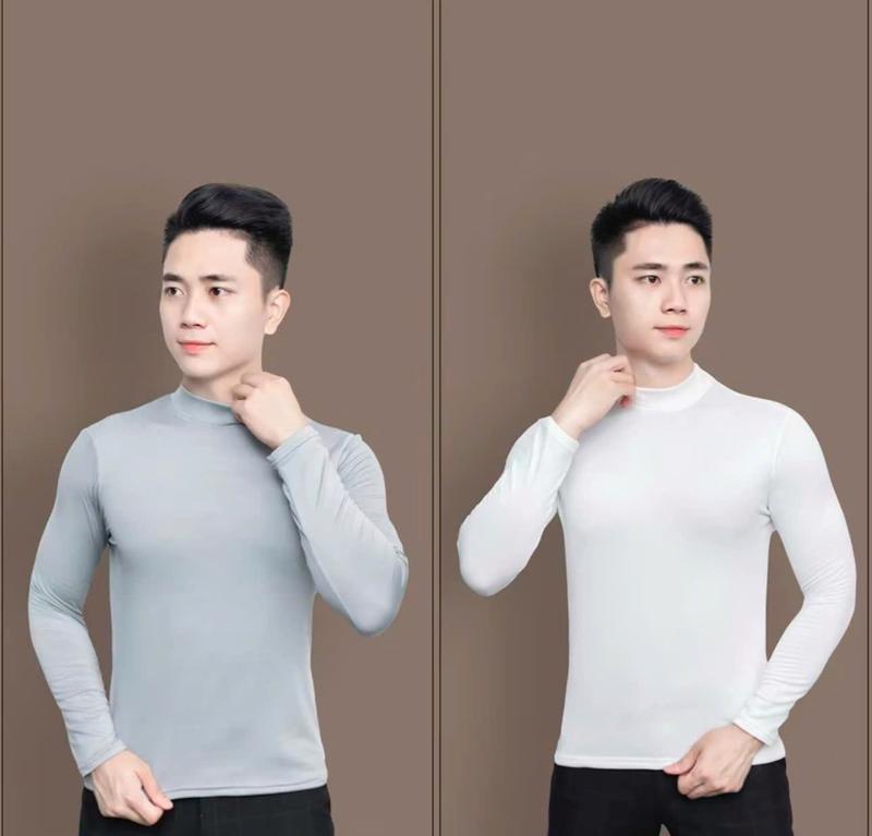 COMBO 2 Áo giữ nhiệt lót nỉ thu đông nam nữ ấm áp co giãn 4 chiều trẻ trung thanh lịch form hợp - Hoodie, Menswear Nhung 8