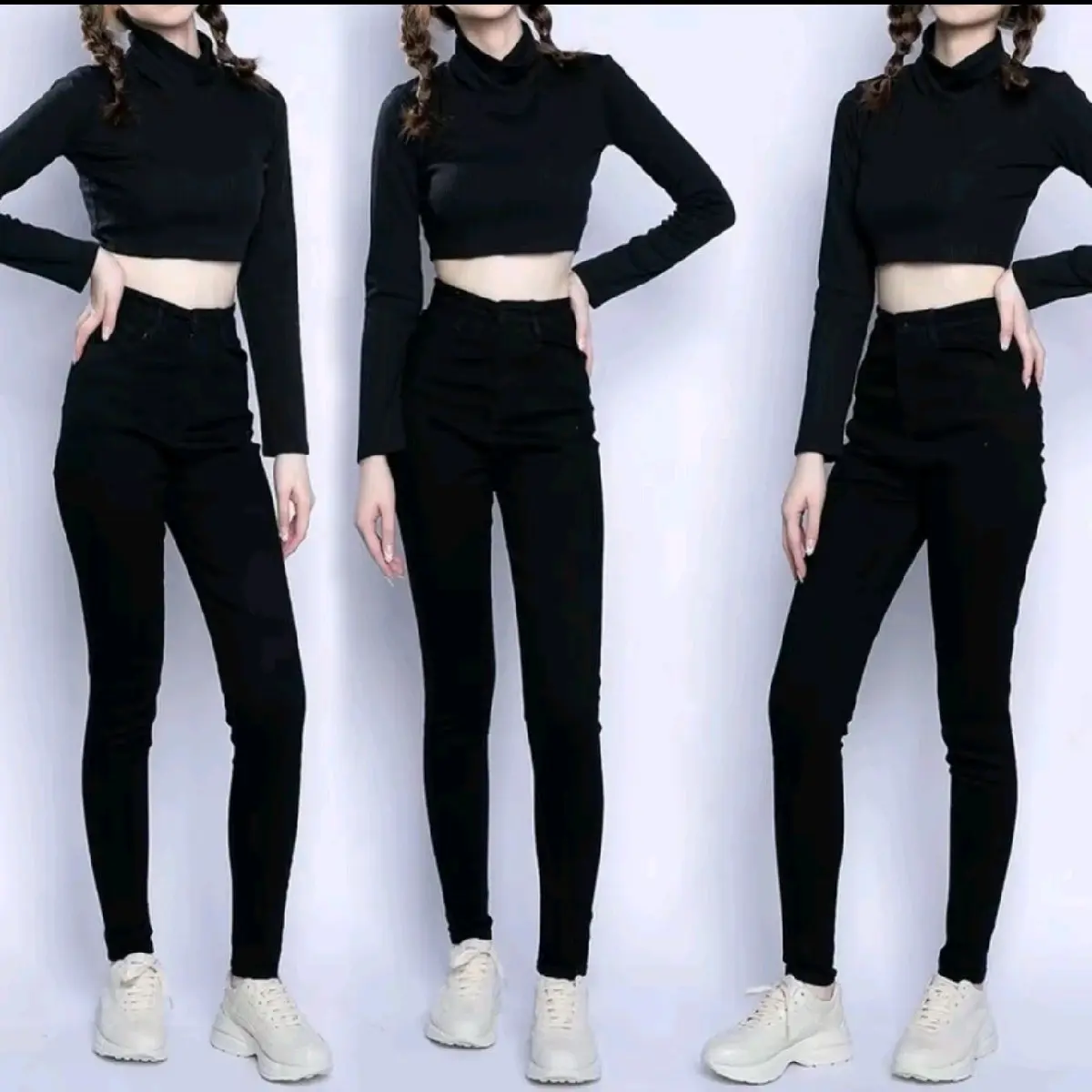 Quần jean ôm cạp cao co dãn, Quân bò skynny dáng ôm chất jean mềm chuẩn fom Nữ Pants Nữ Pants | BigBuy360 - bigbuy360.vn
