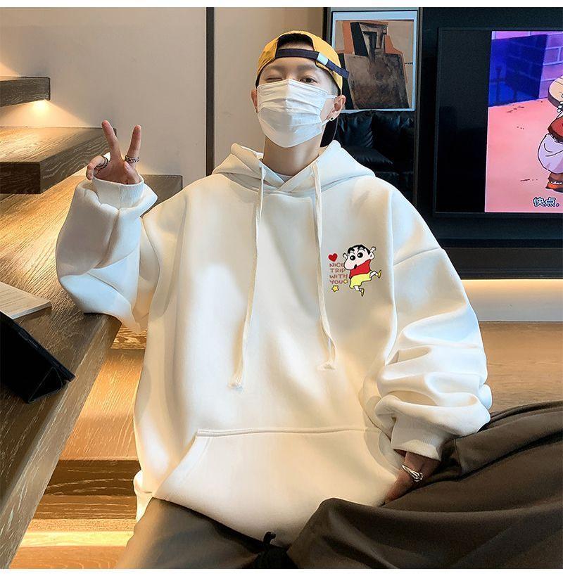 Product Introduction of Áo Nỉ Có Mũ Trùm Đầu, Phong Cách Hip-Hop Mỹ, Shin-chan Bút Chì Màu, Dành Cho Nam Và Nữ, Thích Hợp Cho Học Sinh, Thời Trang Thu Đông, Dáng Rộng Vừa Vặn, Áo Khoác Ins, Thích Hợp Cho Các Cặp Đôi 20