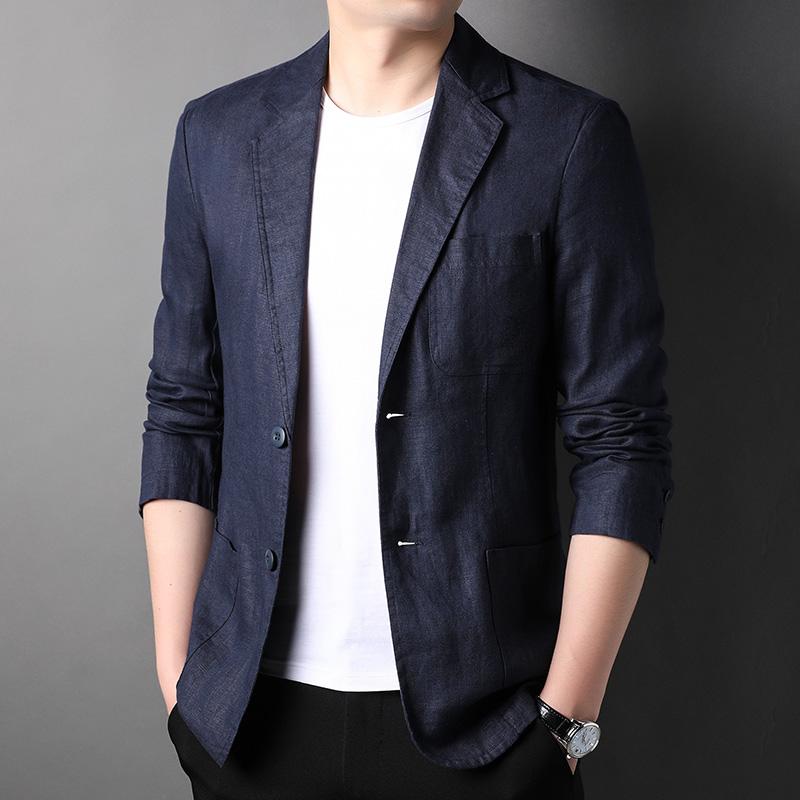 Áo khoác Blazer Nam Form suông dài tay unisex basic chất linen cao cấp ,hợp mọi thời đại, phong cách Hàn Quốc, Áo Vest nam BZ06