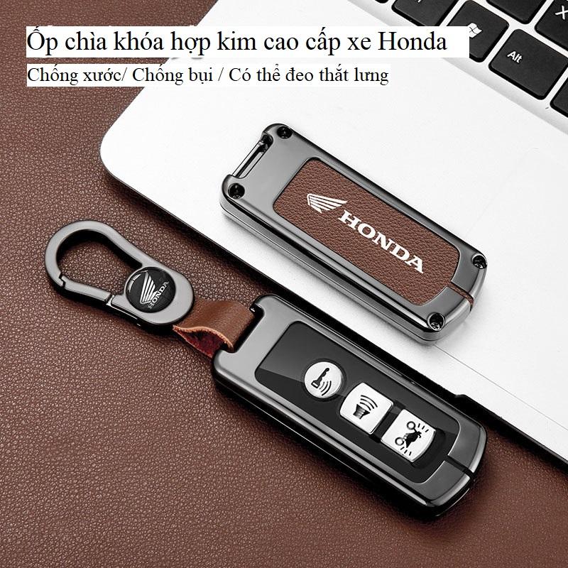 Ốp Chìa Khóa hợp kim cao cấp Xe Máy Honda SH, SH Mode PCX,Lead , Airblade, Winner X, Vario, Scoopy 2,3 nút đời mới Móc Khoá Móc Khóa op chiakhoa