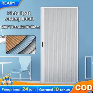Pintu Lipat Sarang Lebah PVC 70-80x200cm untuk Pintu Geser Pintu Kamar Mandi​