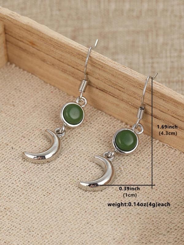 Fashion Moon & Star Design Dangle Earrings, Elegant Ear Jewelry for Women, Trendy All-match & Exquisite Jewelry for Gift 1