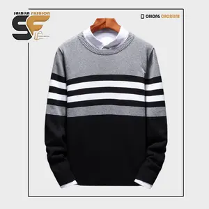 SWEATER RAJUT PRIA 12 GET CROSSLINE Crew Neck Slim-fitting tebal knitwear Crew Neck