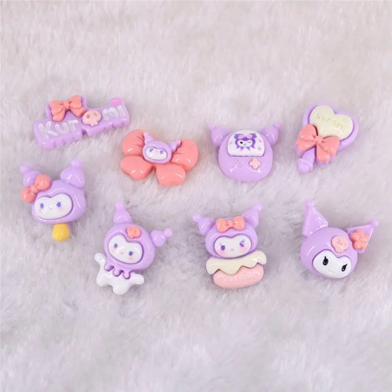 Trêu ghẹo Kuromi, Charm Giày 3D Hoạt Hình, Có Thể Tháo Rời, Màu Đen, Phụ Kiện Tự Làm, Charm Giày, Thiết Kế Hoa, Phát Hành Năm 2025 6