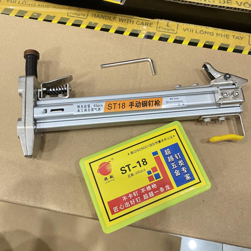 Dụng cụ đóng đinh ST18 tường bê tông kèm 400 đinh