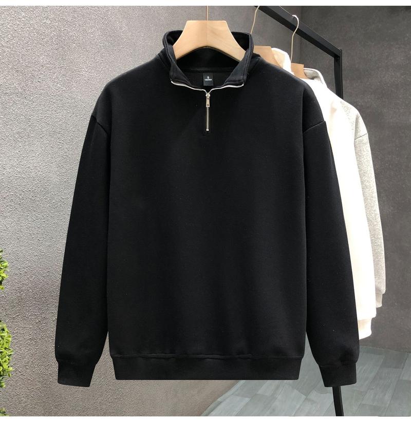 Product Introduction of Everyday Joker Half Zipped Stand Collar Sweater Men Trendy Brands Early Autumn Coat 2024 Spring and Autumn New Men's Coat 3