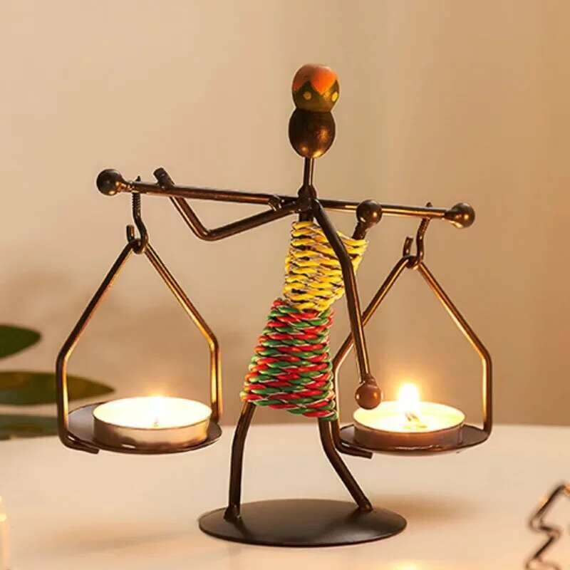 Product Introduction of Vintage Metal  Handmade Iron Candle Creative Crafts Miniature Wrought Holder Home Living 18