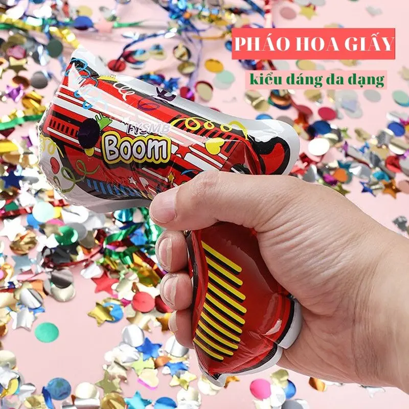 Phụt Bắn Kim Tuyến Confetti Vui Nhộn Cho Tiệc Sinh Nhật, Đám Cưới, Party 7