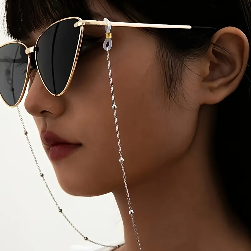 1pc Bohemian Style Metal Beaded Eyeglass Chain - Anti-Slip Holder for Women, Durable Zinc Alloy, Perfect Daily Wear & Decorative Accessories, Everyday Accessory|Bohemian Accessory|Durable Alloy jewelry 2