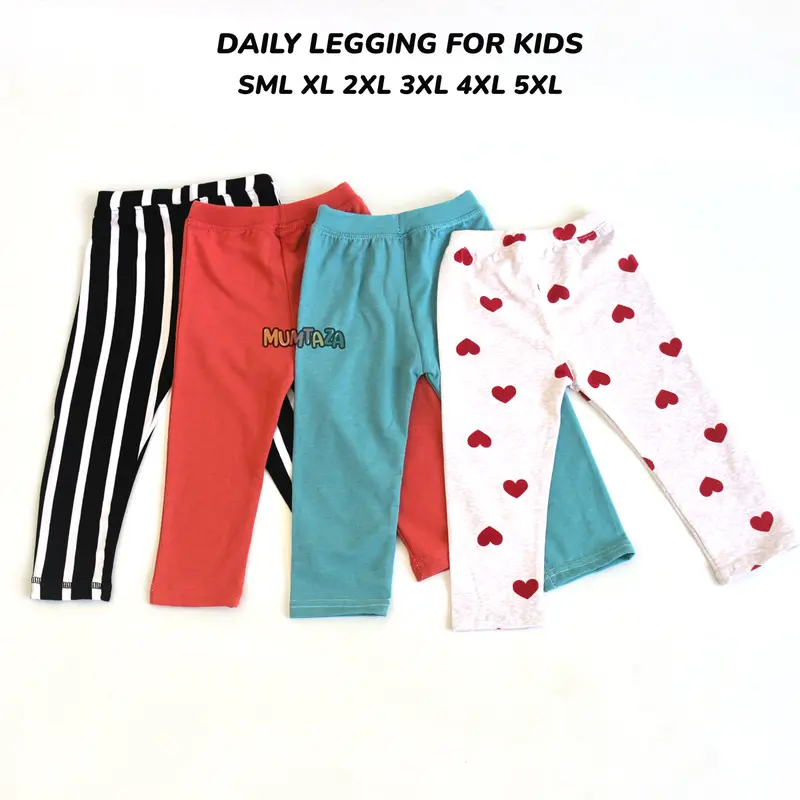 Paket 5 Leging Anak Dikirim Motif/Polos Random 2