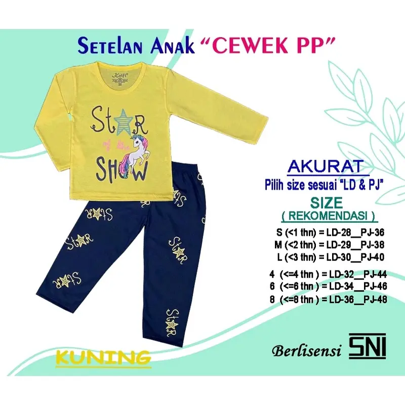 SETELAN PP / SET BAJU ANAK CEWE LENGAN PANJANG *STAR LOVE EDITION* 3