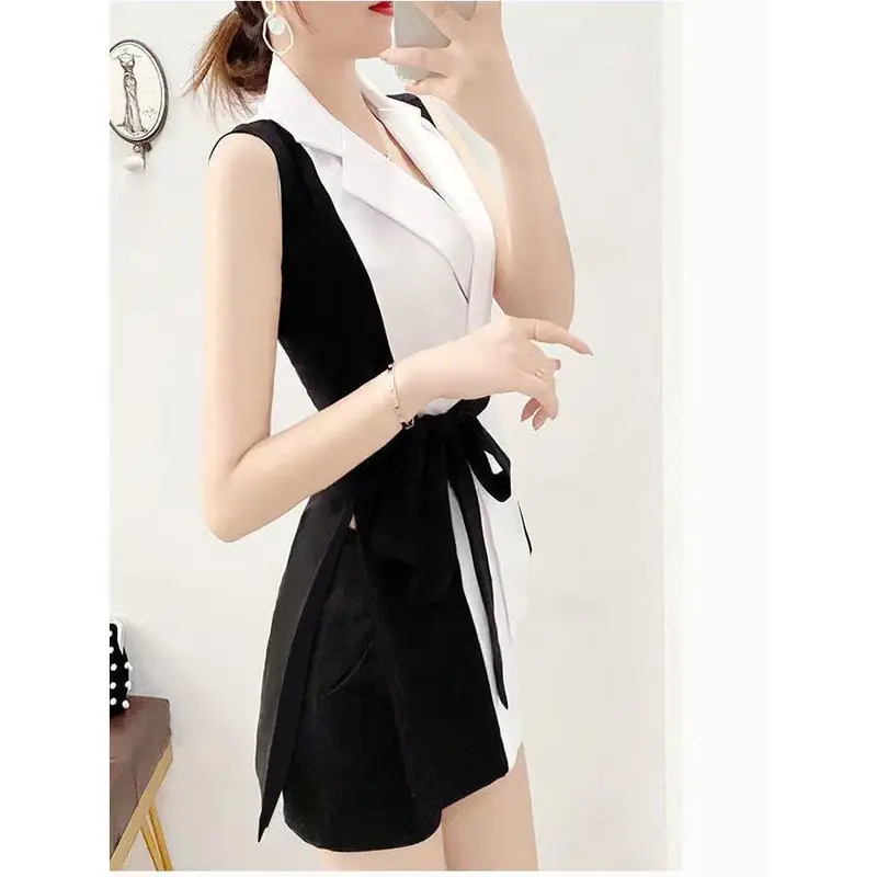 Bộ Đồ Phong Cách Phương Tây, Hàng Mới Về, Dành Cho Nữ, Bộ Sưu Tập Mùa Hè 2024, Phong Cách Hàn Quốc, Bộ Đồ Sành Điệu, Quần Đùi, Bộ Đồ Đôi Thanh Lịch 1