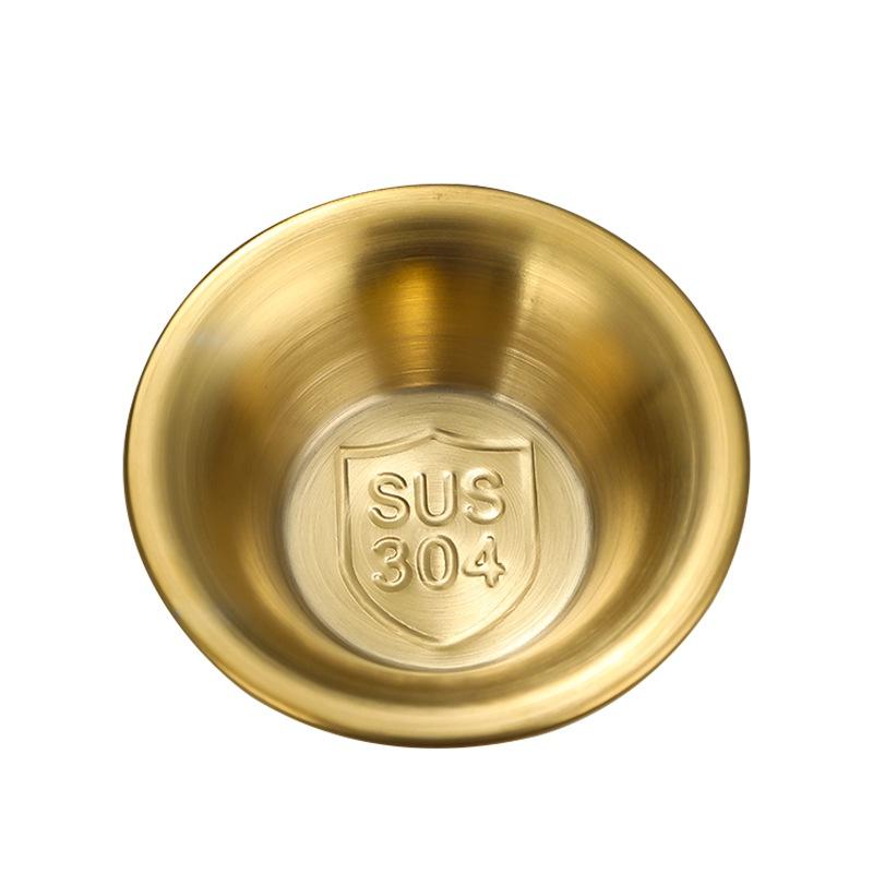 Chén nước chấm TINOX Bát inox nhỏ Cốc vàng đựng dụng cụ y tế spa nước sốt màu vàng bạc 5cm 6cm BI008 2