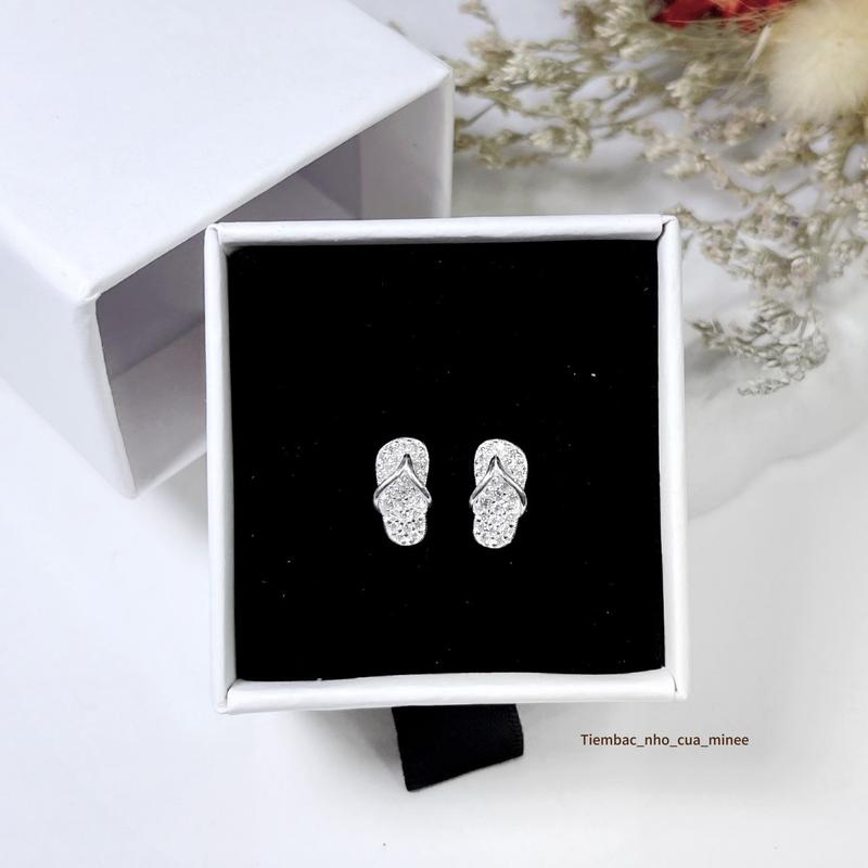  Bông tai hình chiếc dép nhỏ xinh cho nữ - tiệm bạc nhỏ của minee 