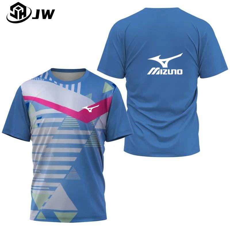 Sản Phẩm Mới Bán Chạy, Thoải Mái Cho Các Môn Thể Thao Ngoài Trời, Mizuno, In 3D, ngắn Tay Cổ Tròn, In Tên Và Số Tùy Chỉnh Miễn Phí Top Nam Sport Áo Thun 4