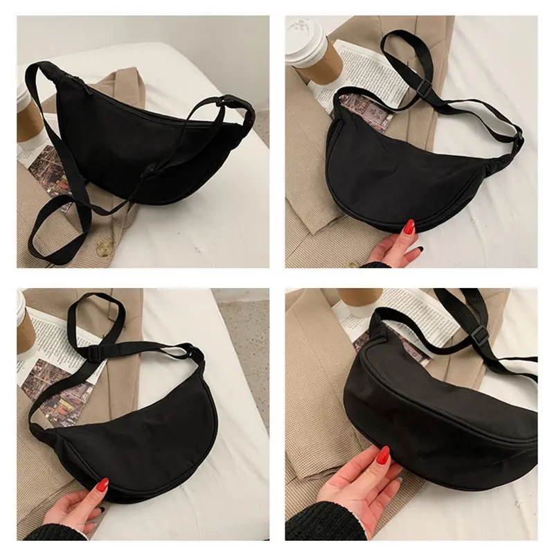[HOT] Discount adjustable Nylon women's crossbody bag Casual bag dumpling bag Waterproof chest bag crossbody bag messenger bag