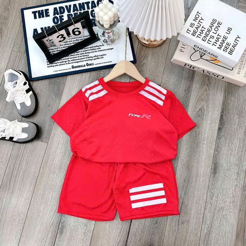 Product Introduction of ( COMBO 4 BỘ ) Bộ quần áo thể thao mùa hè cho bé trai 14-52kg mẫu CHỮ TYPE. Chất liệu co dãn, thoáng mát. H12 20