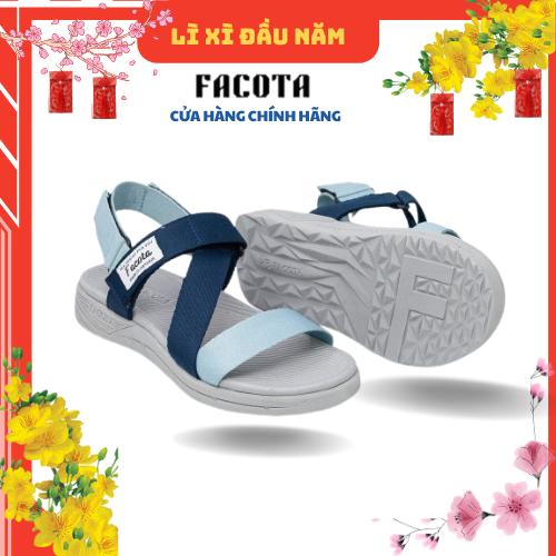 [FREESHIP] Giày sandal, dép quai hậu, dép xăng đan nam nữ FACOTA màu XANH PHỐI NN đi học