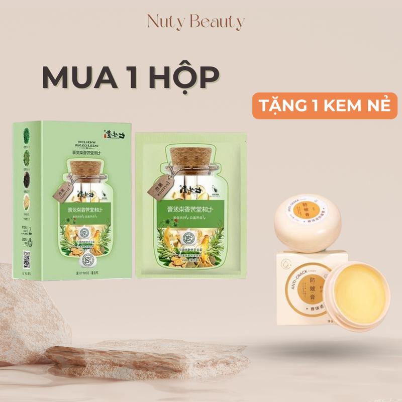 Hộp Dầu Gội Phủ Bạc Nhuộm Tóc Thảo Dược Đen và nâu hạt dẻ chăm sóc Tóc Tại Nhà Tại Nhà, Nuôi Dưỡng Tóc Khoẻ Óng Mượt