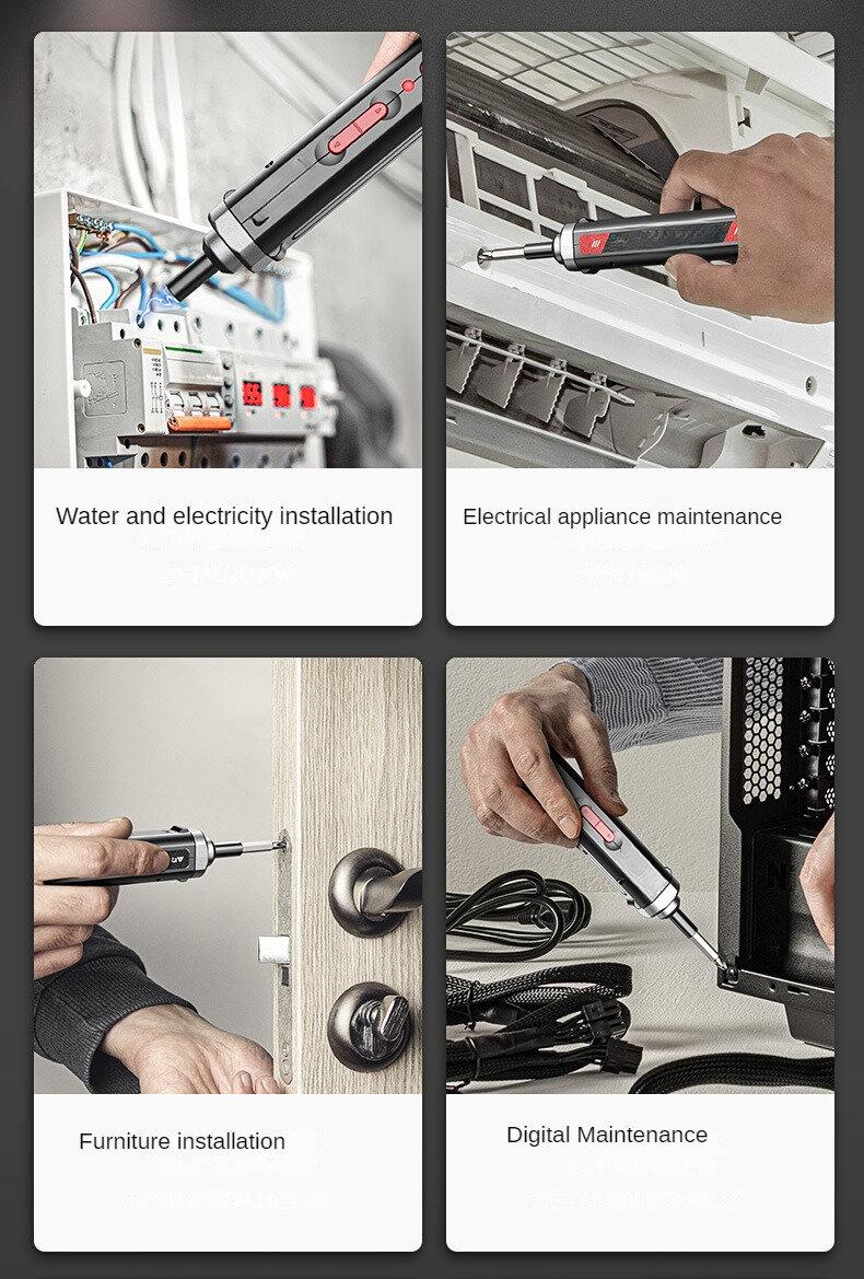 Product Introduction of Mini electric screwdriver cordless charging electric drill multifunctional disassembly and repair tool for screwdriver 15