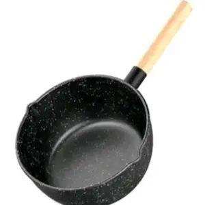 (COD) panci susu panci mie gagang kayu 20CM ANTI LENGKET / panci marble bintik bintik hitam tebal anti lengket pegangan kayu 20cm / panci 2in1 memggoreng dan merebus anti lengket 16cm 18cm