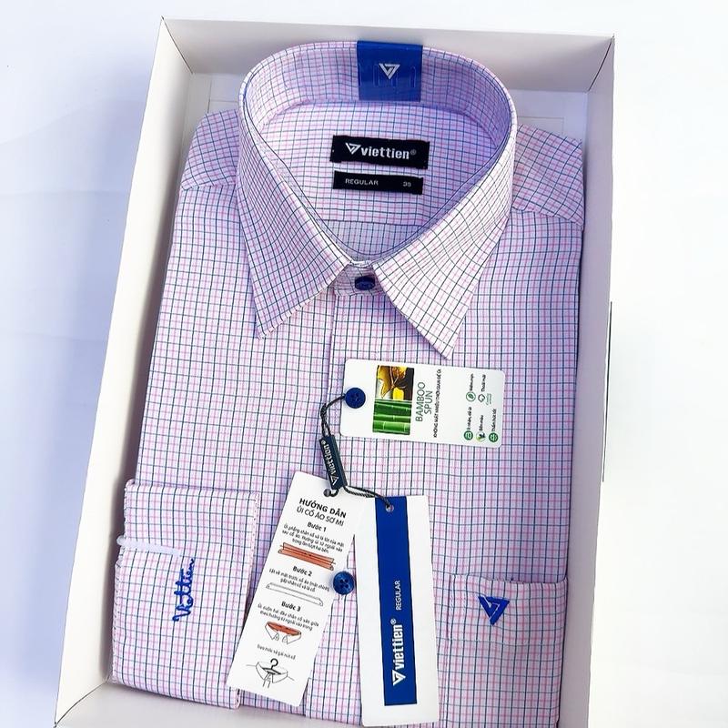 Áo sơ mi nam việt tiến dài tay và ngắn tay phom regular kazo (0362-0361)
