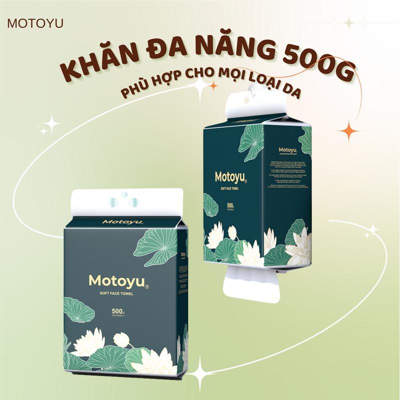 [MOTOYU -crt] Túi 500g Khăn Giấy Lau Mặt Đa Năng, Siêu Dai, Thấm Hút Tốt, Không Sơ Bông, Thân Thiện Với Làn Da, Vô Cùng Tiện Lợi Làm Sạch Khăn lau mặt một lần Giấy Vệ Sinh Skincare Skincare
