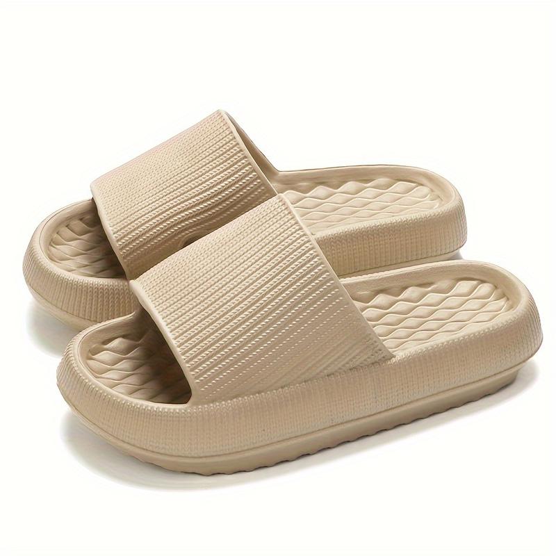 Product Introduction of Simple Solid Color Slide, Casual Open Toe Soft Sole Shoes, Comfortable Indoor Home Slippers 13