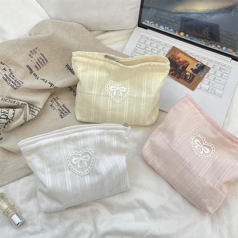 Product Introduction of Fashion Candy Color Makeup Bag Large Capacity Bowknot Stationery Bag Multifunctional Cosmetic Pouch Travel 16