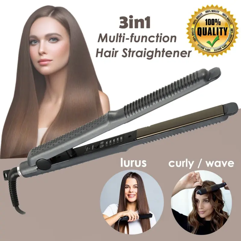 Catokan Universal Inframerah Plat Aluminium Pelurus Dan Curly Catok Rambut 1