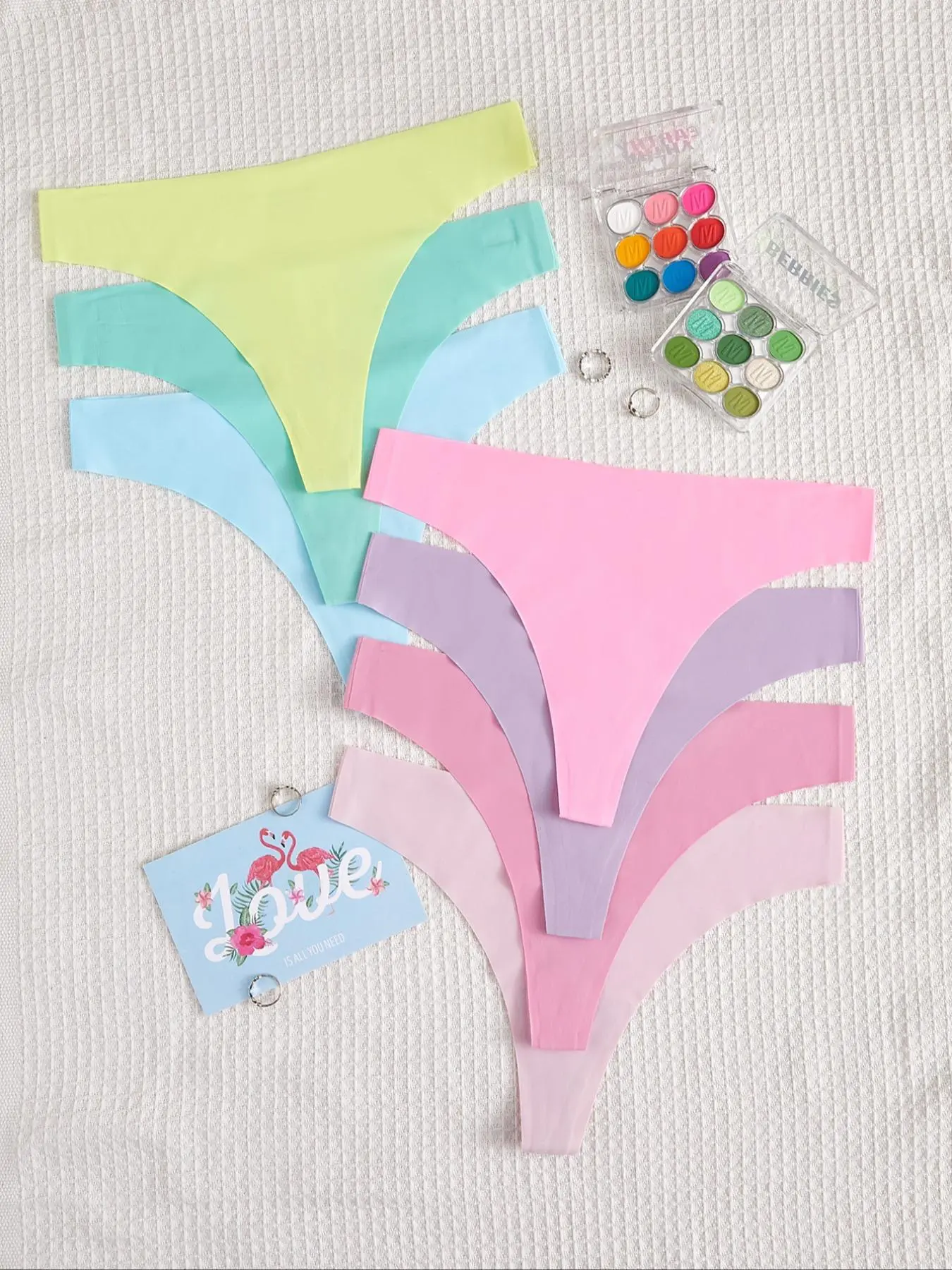 Women's Solid Color Thong Knicker, Soft Comfy Breathable Panty for Daily Wear, Multipack Women's Underwear for All Seasons
