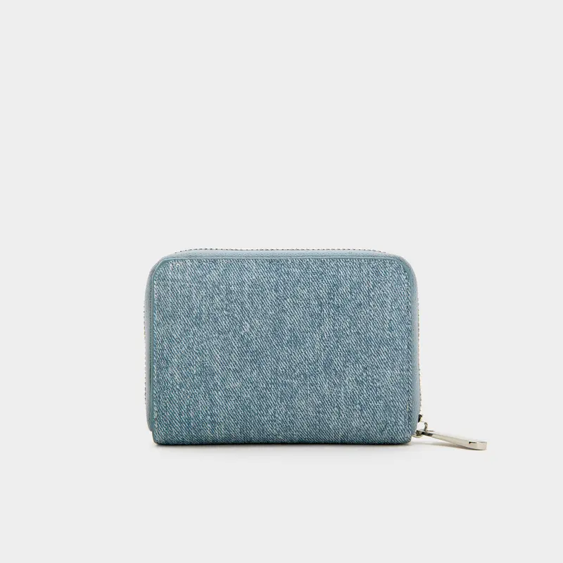 BST MỚI Denim In You Ví Nữ Vuông Khóa Bạc Sz 12 Hapas - VN231171 Jean Wallet Da Hình Chữ Nhật Nhung 7