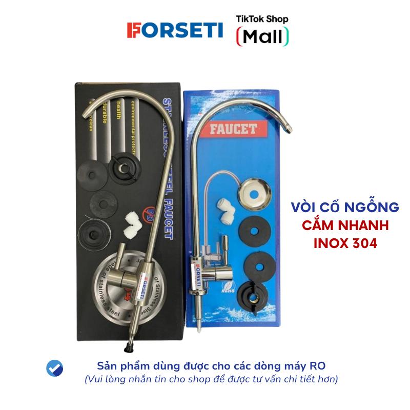 Forseti Vòi Lấy Nước RO Inox 304 Nối Nhanh BẢO HÀNH 1 NĂM Kèm Cút Nối Cho Máy Lọc Nước Karofi Korihome Kangaroo....