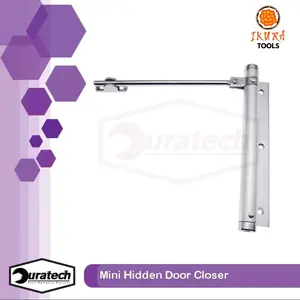 Ikura Tools Mini Hiden Door Closer Model Pintu Koboi Penutup Penahan Pintu Otomatis - Alat Penutup Pintu Otomatis Bisa Disetel Kekerasan - Engsel Koboi Door Closer - Door Stopper Hidden Untuk Pintu Kayu Aluminium Plastik