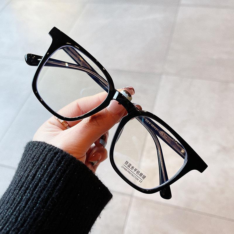 Kính gọng cận cốt kim loại cao cấp nam nữ mắt kính không độ chống ánh sáng xanh và tia UV 131