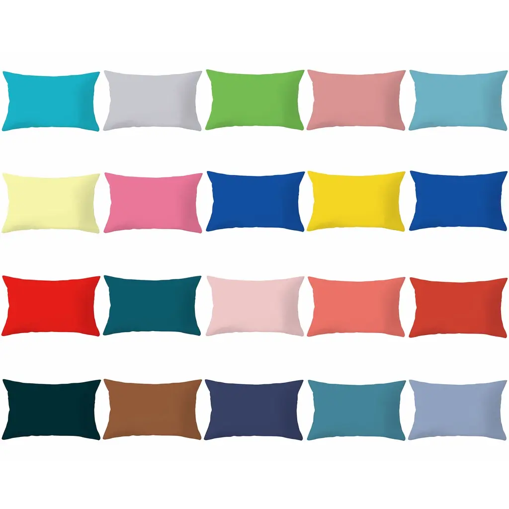 Rectangle Double Sided Cushion Cover 30×50.40×60 50x70 Short Plush Solid Color Lumbar Pillow Cover,Home Decor Sofa Pillow Case