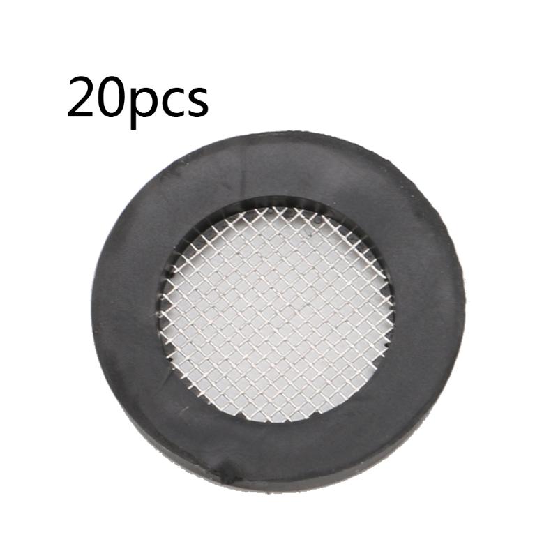 20 Pieces Stainless Steel Filter Screen Rubber Seal Ring Washer Filter Gasket 0